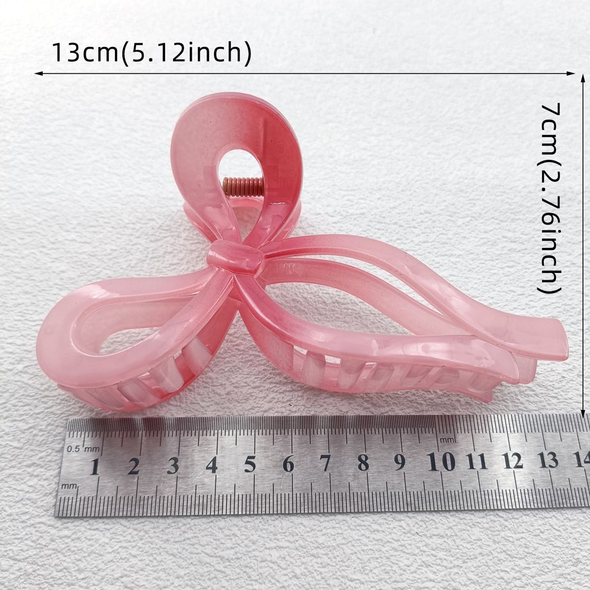 1PC 13cm Simple & Versatile Hollow Streamer Bow Claw Clip