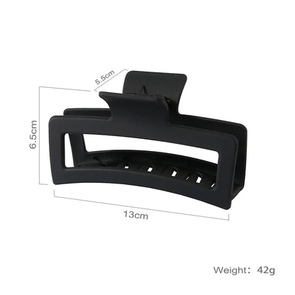 13CM Oversized Frosted Square Shark Clip – Thick Hair Accessory for Women & Girls